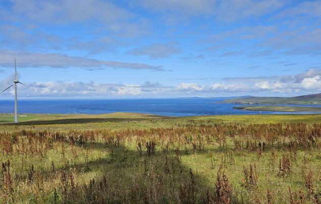 View from Orkney windfarm 